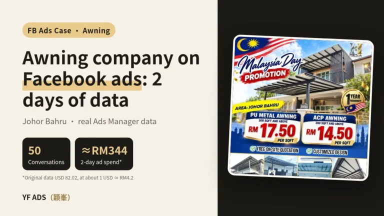 Awning Facebook Ads: A Johor Bahru Renovation Company