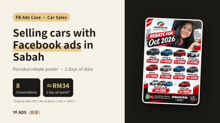 Car Sales Facebook Ads: Sabah Perodua Rebate, 2 Days